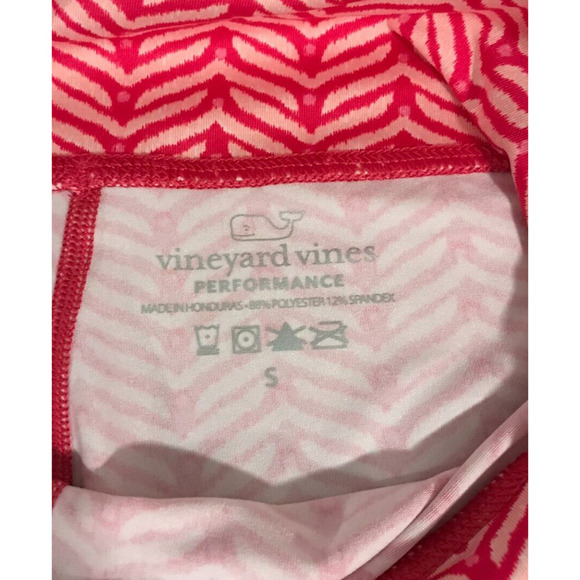 Vineyard Pink Whale Tail Print Performance Athletic Leggings - Size Small - Picture 7 of 8